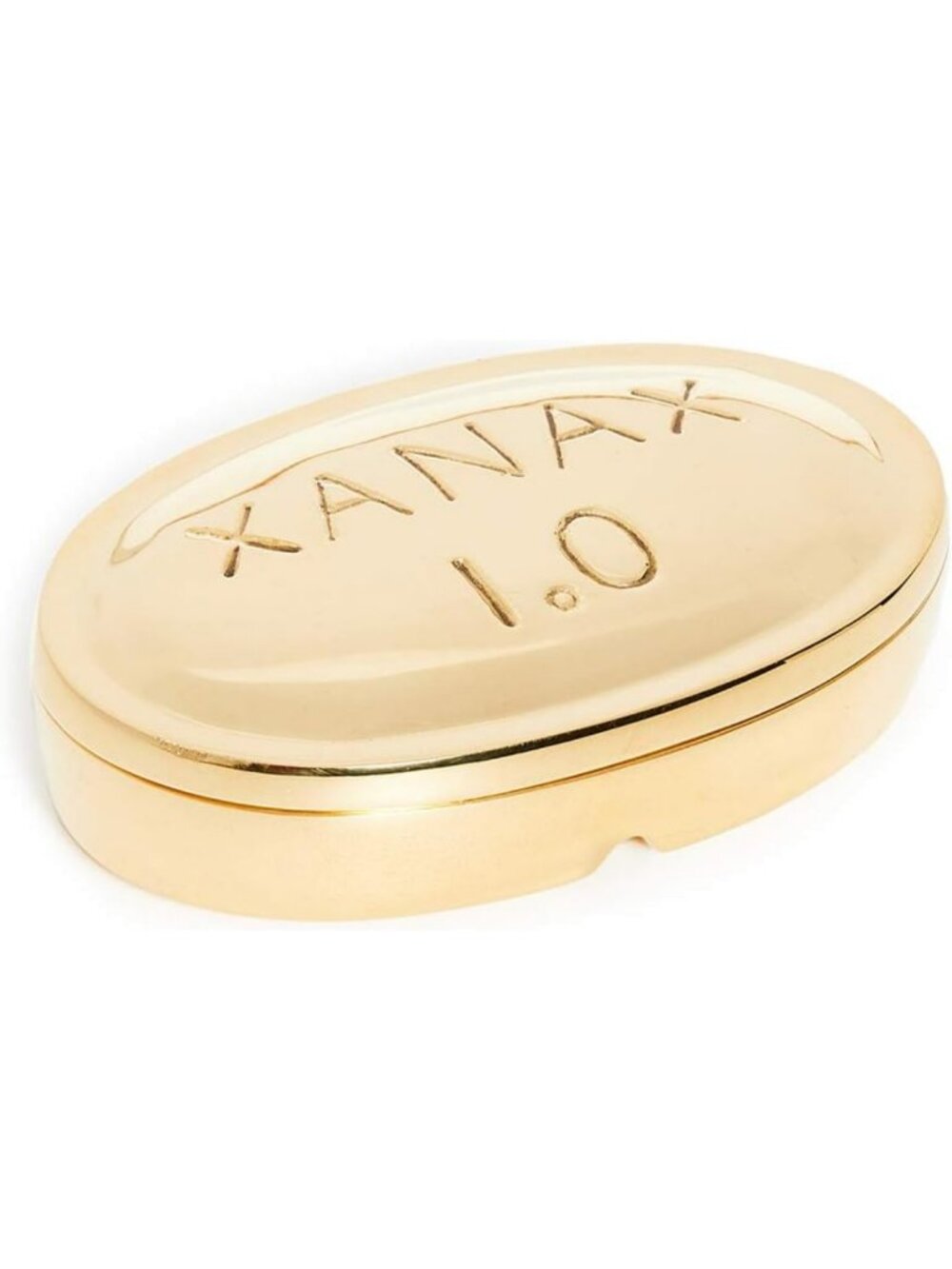 Chic Women's Brass Pill Box - Stylish Travel Accessory & Elegant Storage